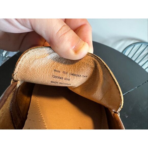 Frye Lewis Venetian Leather Loafers Tan Mens Sz 10.5 - Picture 8 of 8